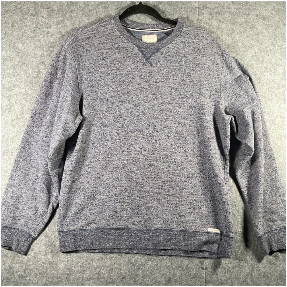 Weatherproof Vintage Mens Blue Marl Crewneck Sweatshirt Pullover Size M